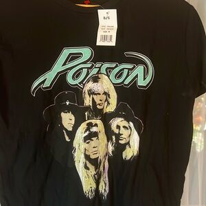 POISON Heavy Metal Band T-shirt  Women’s Medium Black